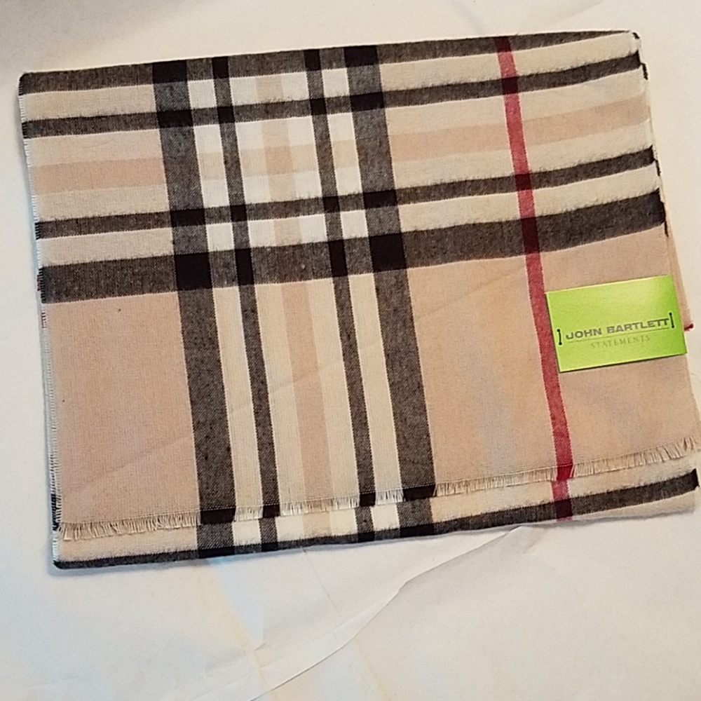 🎁 Soft Plaid Men's Scarf, NWT Great Gift! 🛍 - Picture 2 of 5